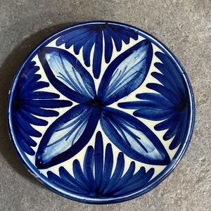 Blue Floral Ceramic Plate